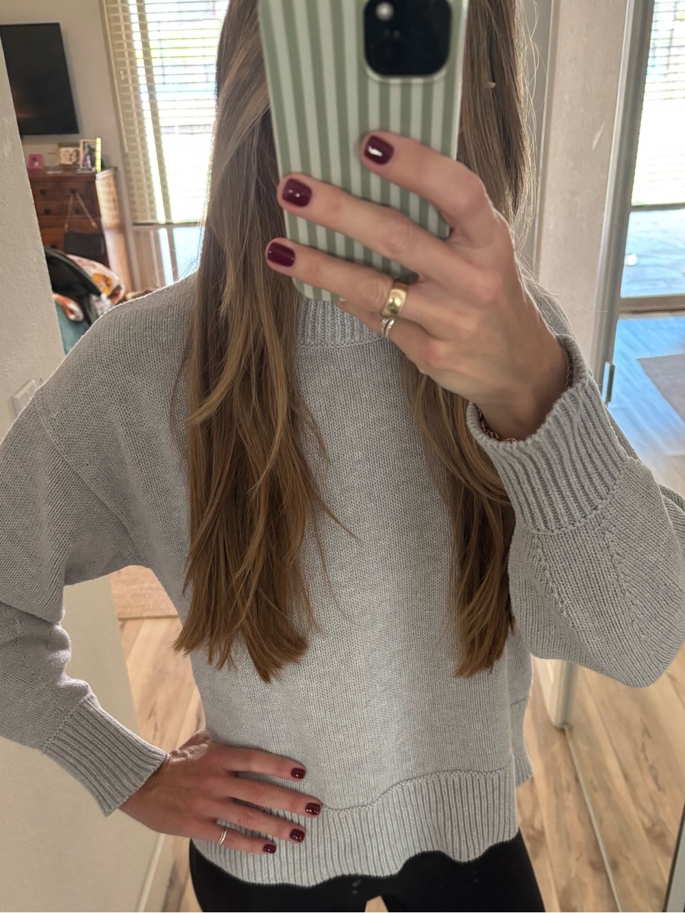 Banana Republic Light Gray Crewneck Sweater